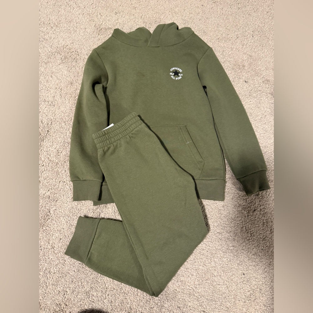 KidsOlive Green Crewneck Sweater